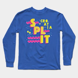 Retro 90s Split, Croatia Long Sleeve T-Shirt